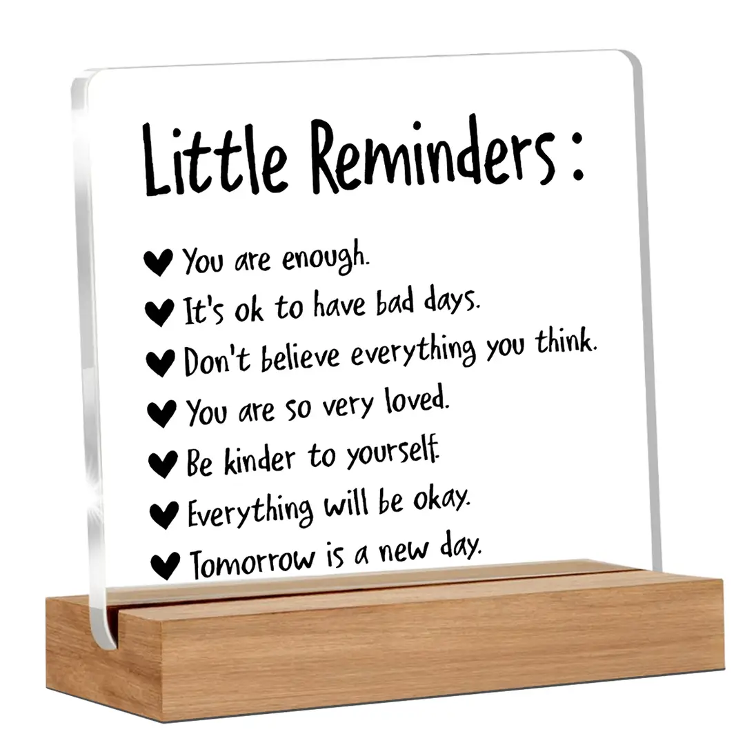 Alphynix Plaque en acrylique avec support en bois little reminders