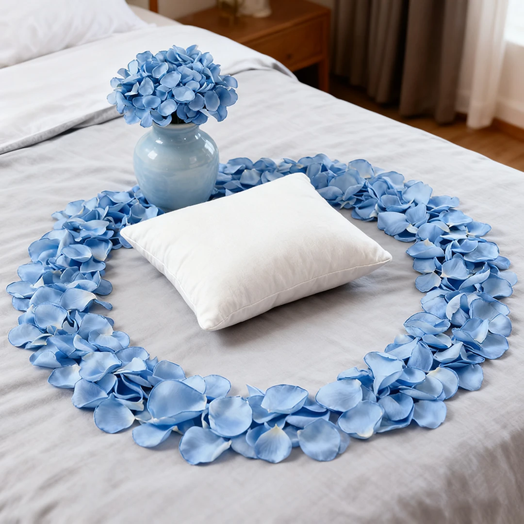 200 Stück 1,5 Zoll/3,8 cm  
Künstliche Blütenblätter aus Seide Rosenblütenblätter für Valentinstag, Blütenblätter zum Werfen bei Hochzeiten, Blumenmädchen, Tischdekoration (blau)