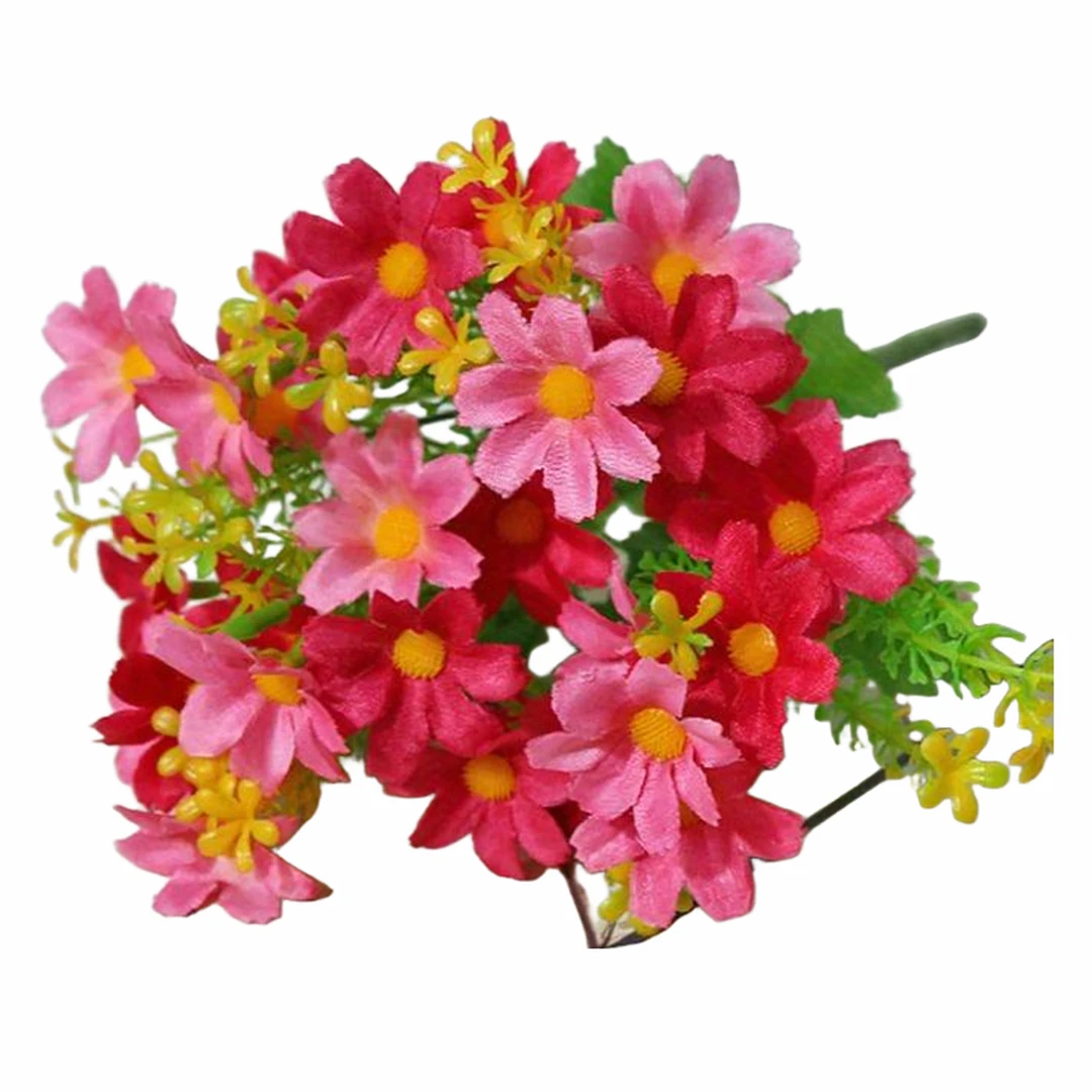 4pcs 11.02in/28cm
Artificial Daisy Mums Flowers Outdoor Plants Fake Silk Flowers No Fade Greenery Shrubs Home Wedding Office Garden Porch Décor(Rose Red)