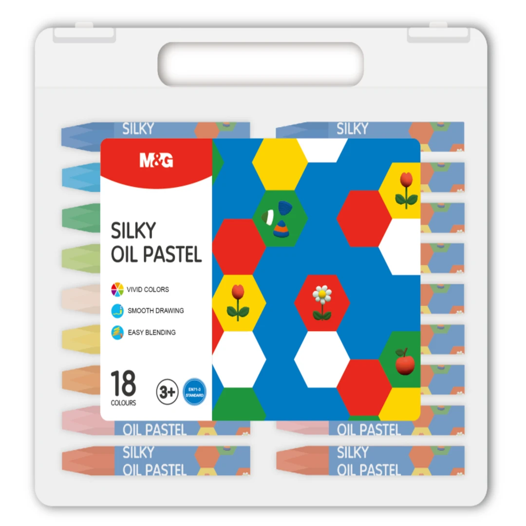 M&G Hexagon Oil Pastel Colours Set of 18