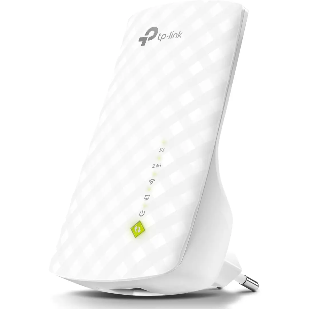 TP-Link RE200 WLAN-Repeater (433 Mbit/s 5 GHz, 185 Mbit/s 2,4 GHz Dual-WLAN AC+N, WLAN-Verstärker, LAN-Port, App-Steuerung, kompatibel mit allen WLAN-Geräten) – Weiß