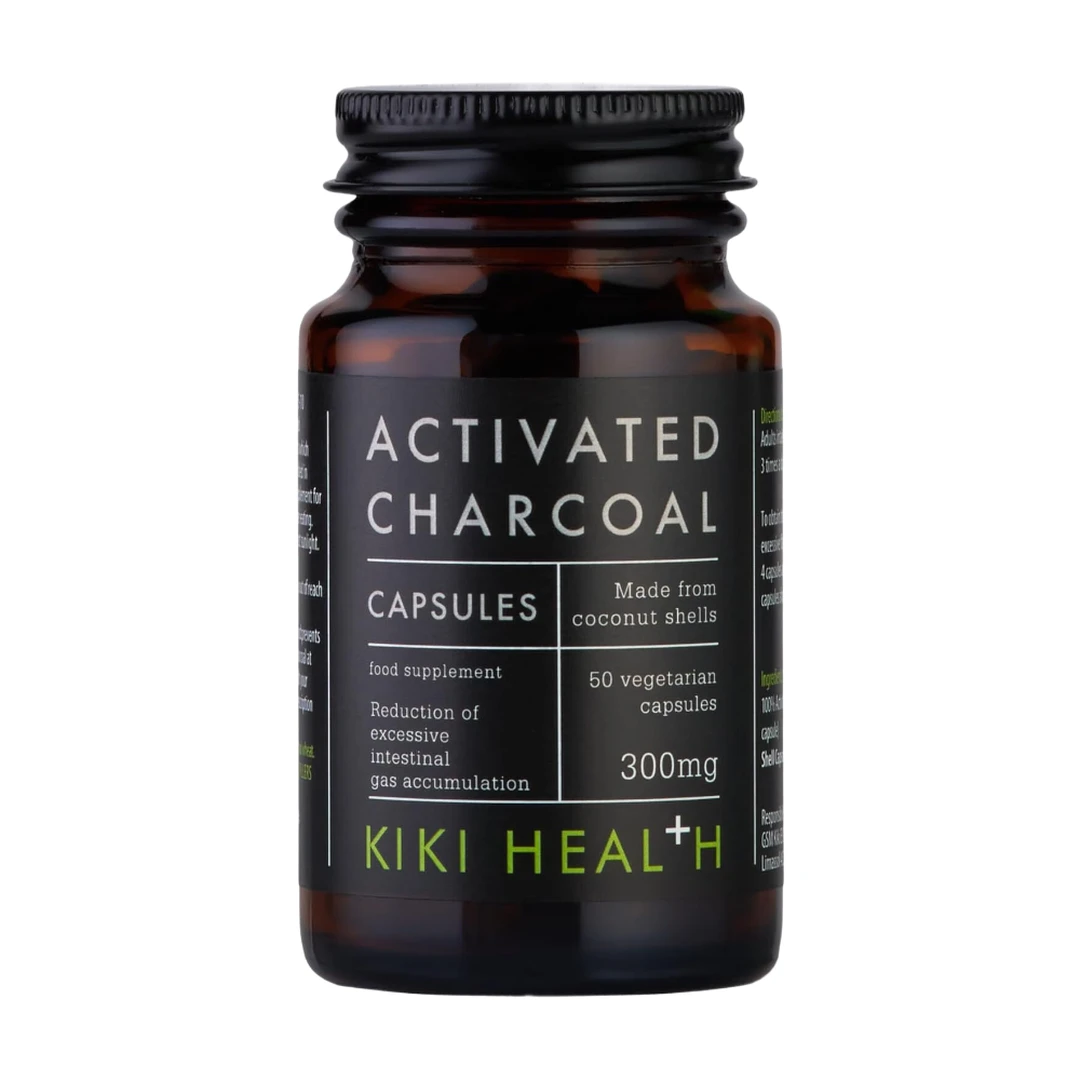 KIKI Health Activated Charcoal, 300mg - 50 Vegan Capsules