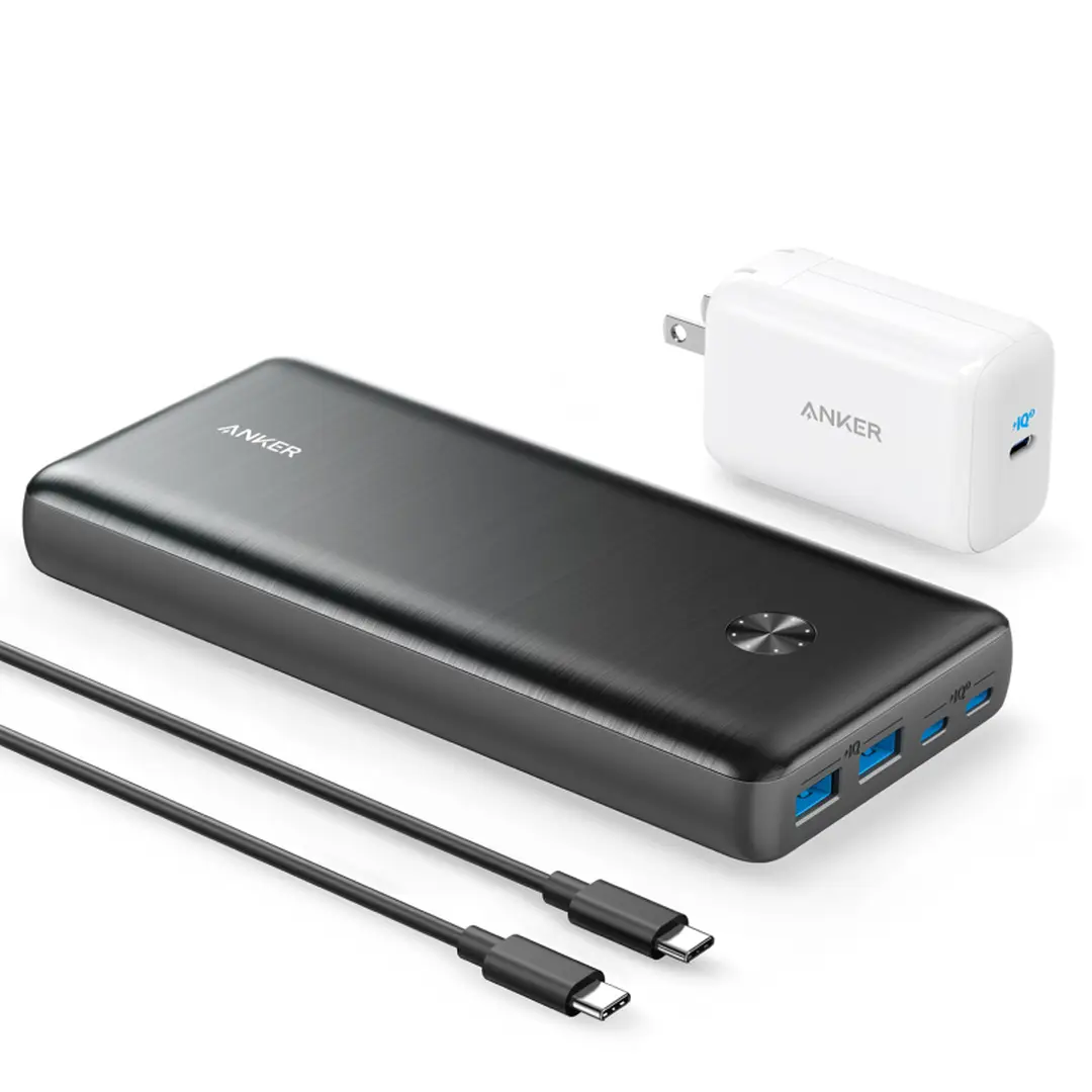 Anker PowerCore III 25.600 mAh Powerbank, bis zu 87 W, Schwarz, für Smartphone und Laptop