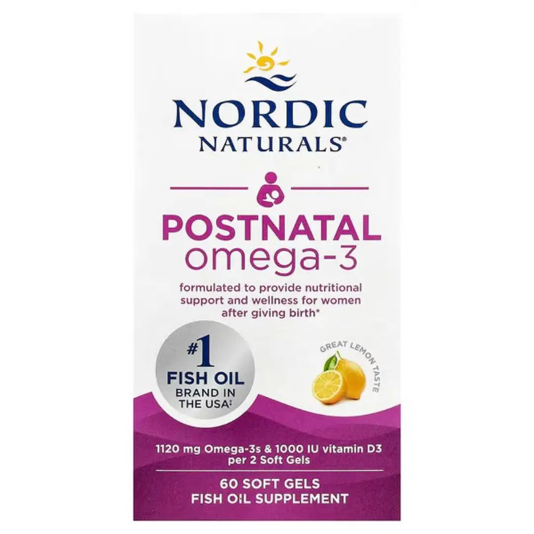 Nordic Naturals Postnatal Omega-3, 1120mg Lemon - 60 Softgels
