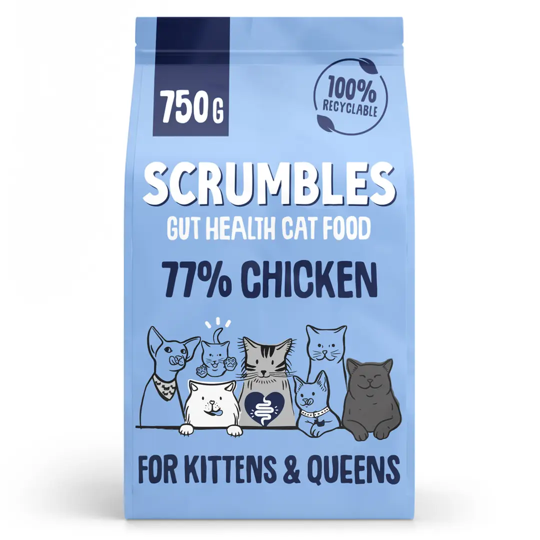 Scrumbles Dry Kitten Food Chicken 750g