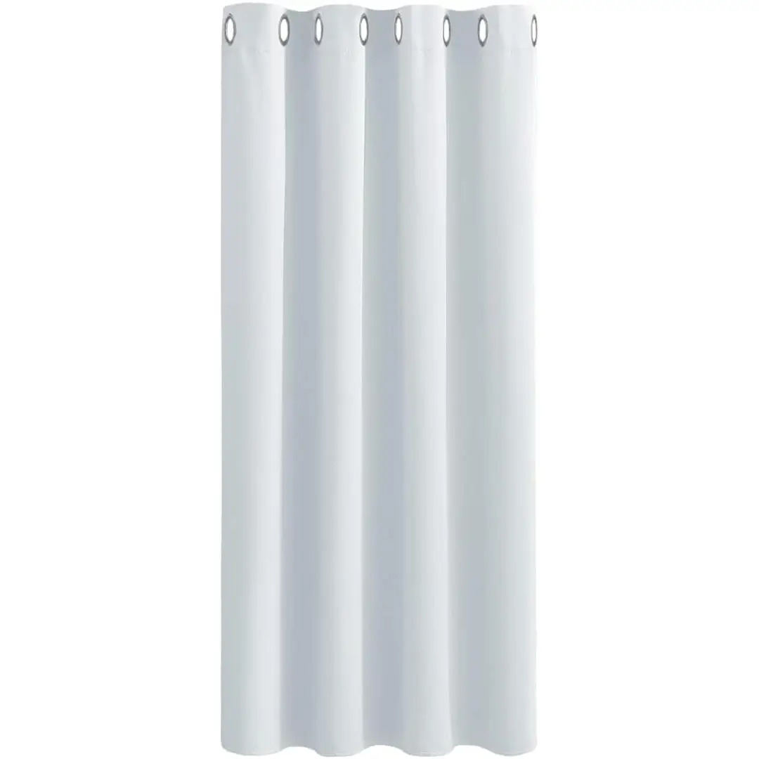 PONY DANCE Rideau occultant à œillets, 1 panneau, Largeur 140 x Hauteur 180 cm (Largeur 55 x Hauteur 71 pouces), blanc-gris