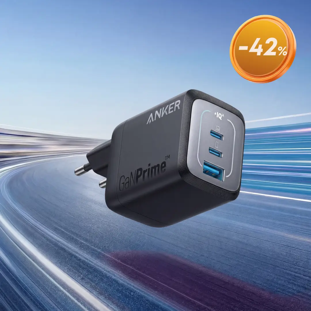Anker 735 PRIME Wandladegerät, 67 W, 1x USB-A/2x USB-C, schwarz, EU-Stecker