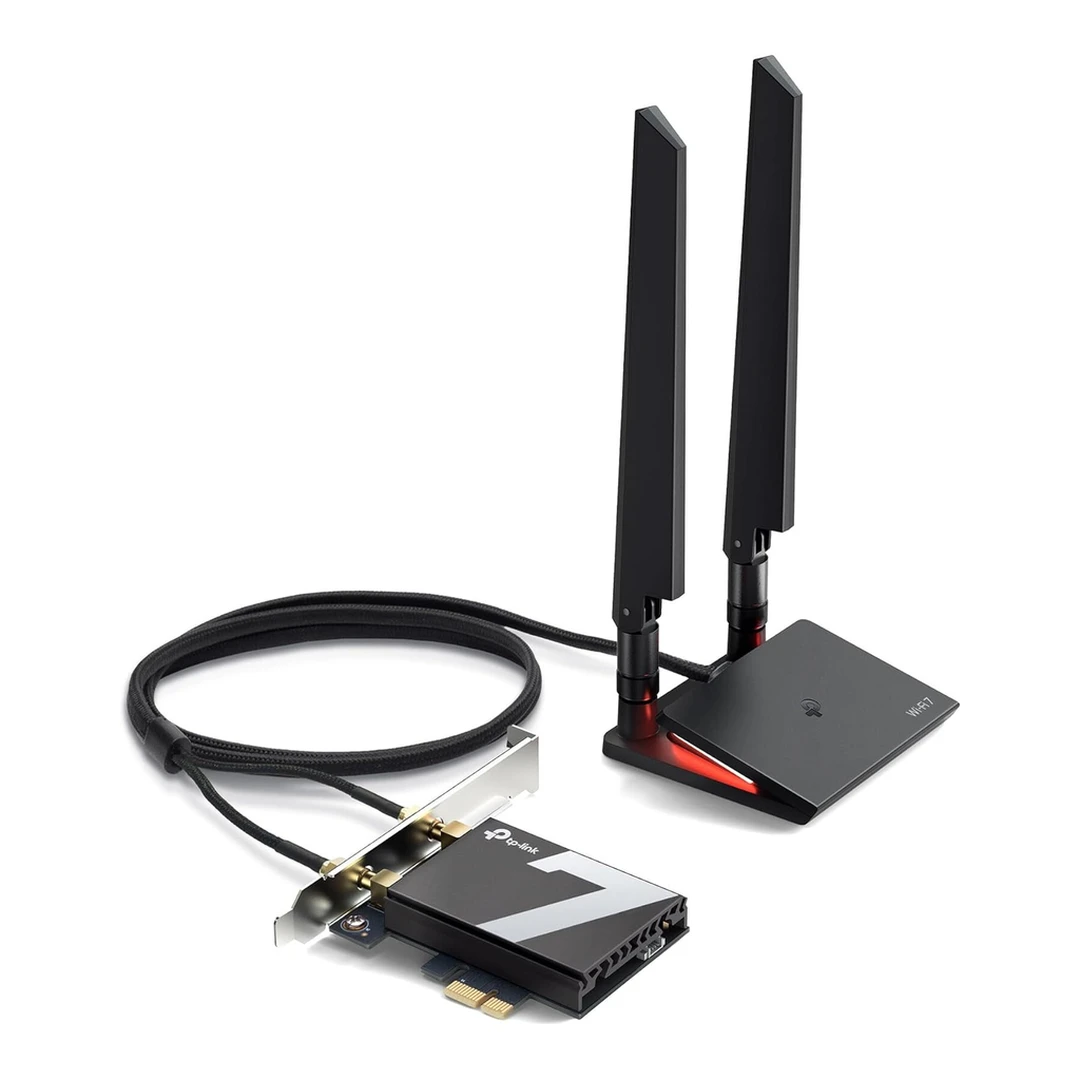 TP-Link Archer TBE550E Wi-Fi-Karte für PC, Tri-Band BE9300 Wi-Fi 7 Bluetooth 5.4 PCIe-Adapter, WPA3, Multicolor-Status-LED, nur für Windows 11 (64-Bit)
