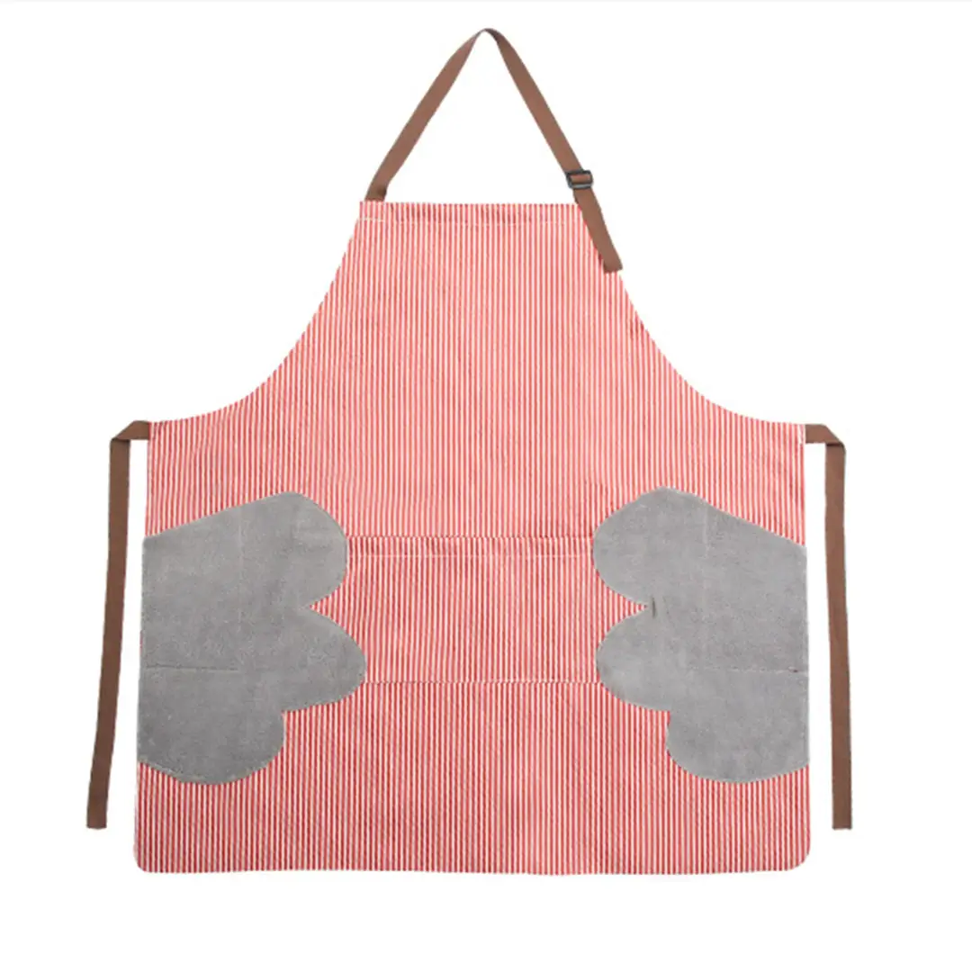 Maxcook Schürze, von Hand abwischbar, verdickter Stoff, Küchenschürze, Antifouling, öl- und wasserdicht, Heimschürze, Rot