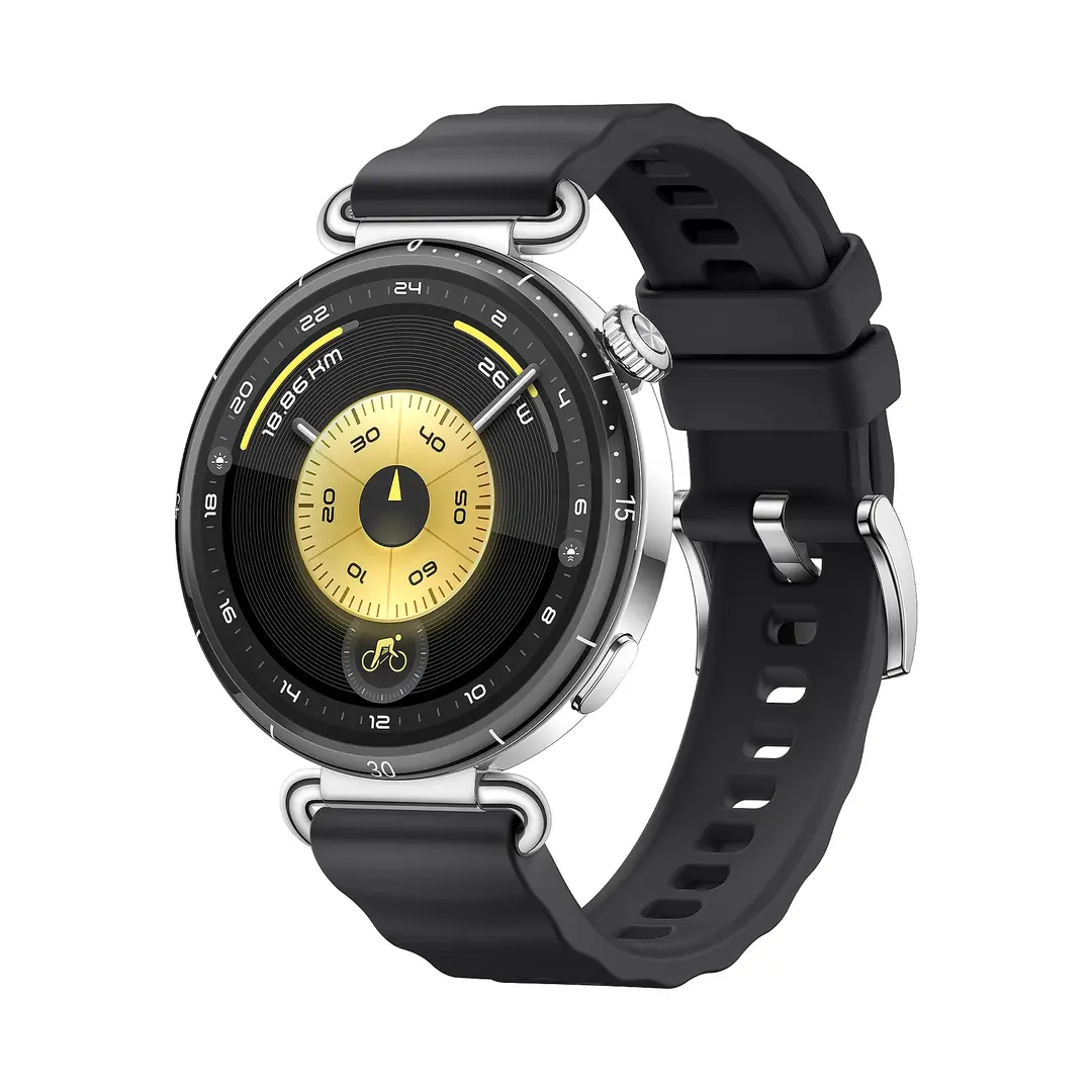 Huawei WATCH GT6 41 mm mit schwarzem Fluorelastomer-Armband