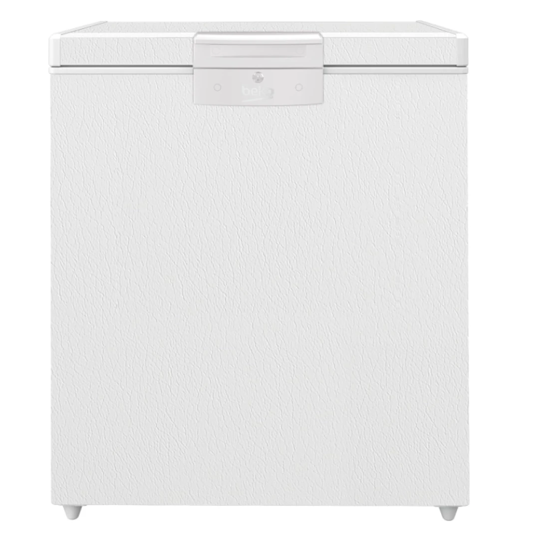 Beko HSM14550 Gefrierschrank, 148 L Nutzinhalt, 1 Gefrierkorb, Temperaturalarm, abschließbar, LED-Display-System, Innenbeleuchtung, 39 dB (A), für unbeheizte Räume geeignet, Weiß [Energieklasse D]