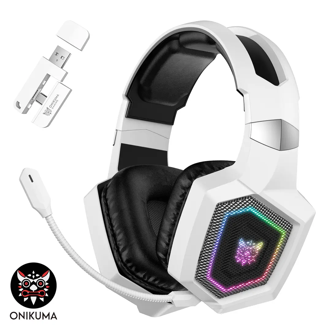 Casque Gaming Sans Fil 2.4G GT806 - Blanc