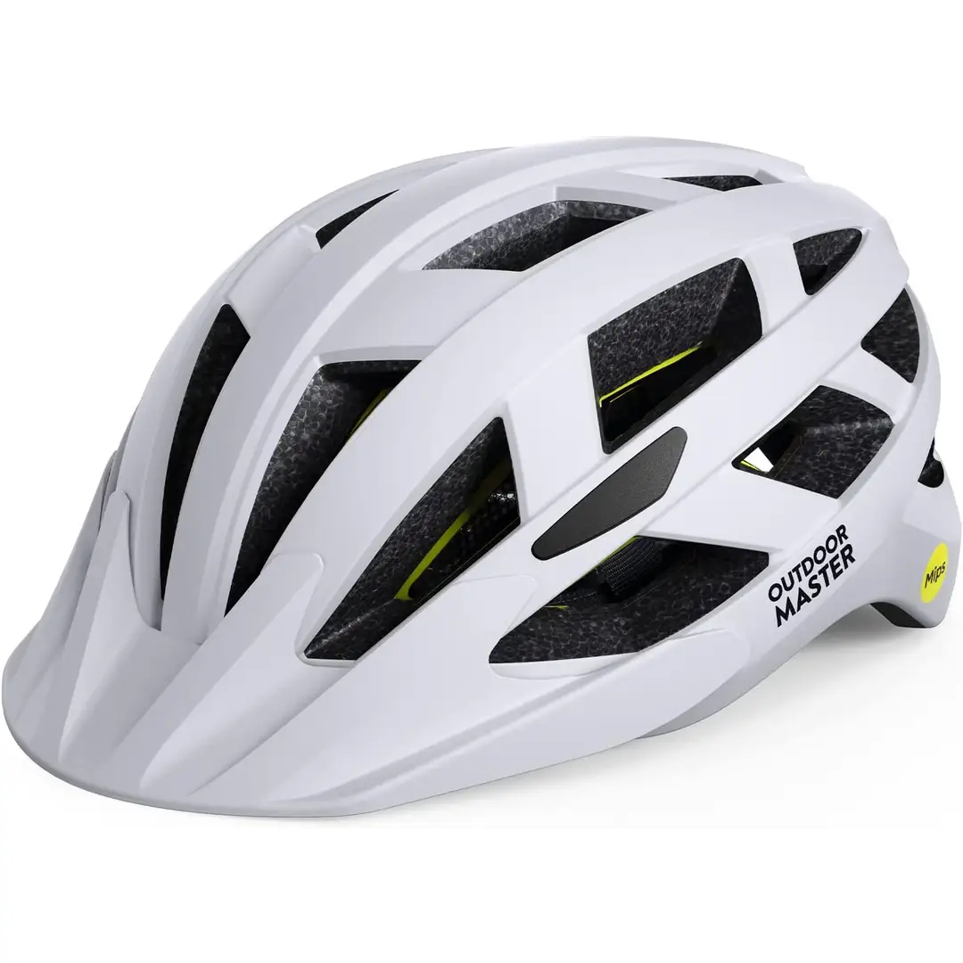 OutdoorMaster MIPS Gem I Adults  Recreational Cycling Helmet - Pavement White L