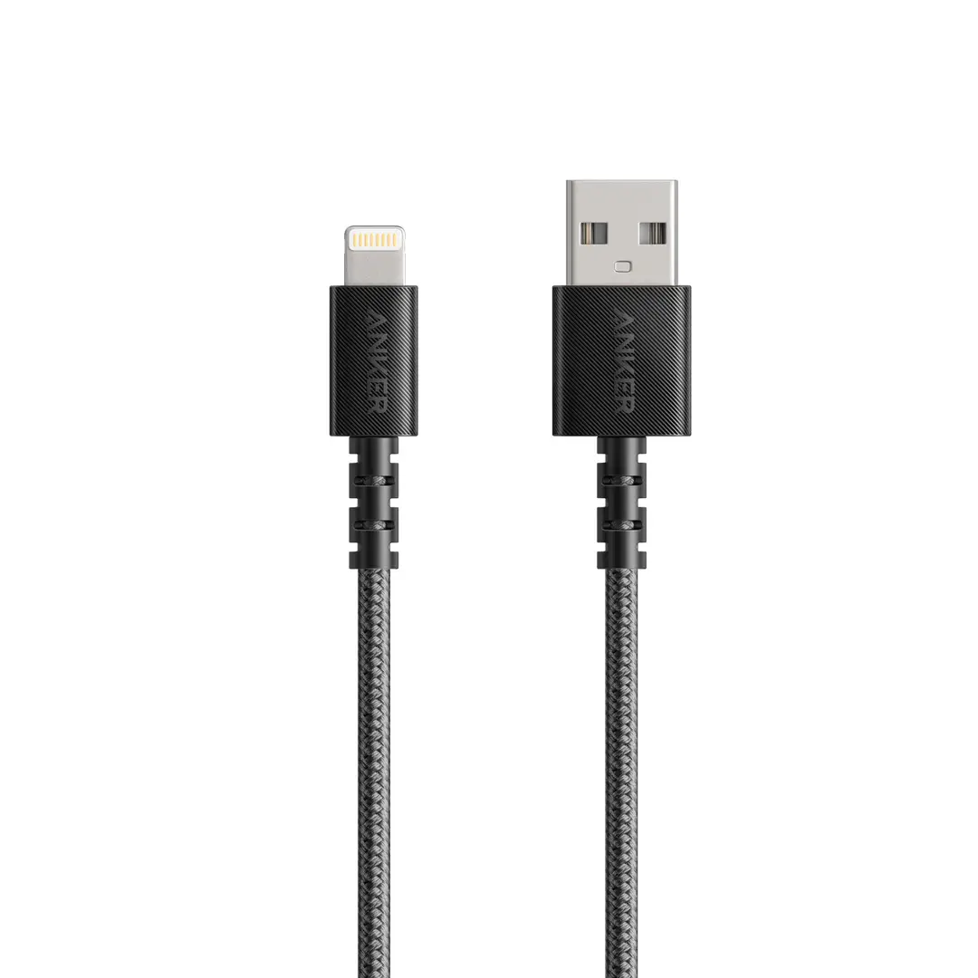 Anker PowerLine USB-A to Lightning Charging Cable 0.9m, Black, Supports iPhone 14/13/12, iPad 9/8 and Other Apple Devices