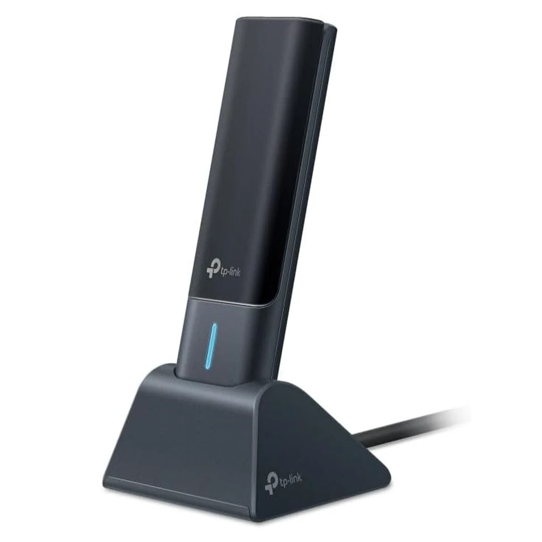 TP-Link Archer TXE70UH Wi-Fi 6E USB-Adapter - AXE5400 Tri-Band 2402 Mbps 6GHz Hochleistungsantenne MU-MIMO WPA3 Windows 10/11 Schwarz