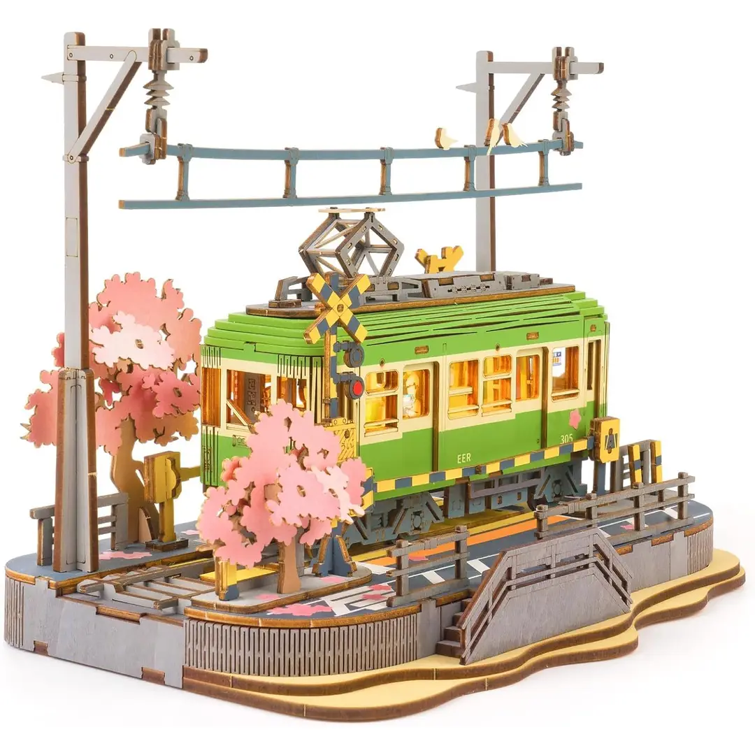 Robotime Rolife Sakura Journey Wooden 3D Puzzle Building Toys ‎23 x 14 x 16.7 cm 1PC