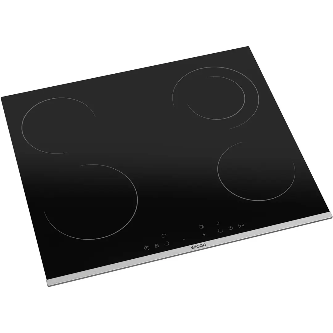 Wiggo WH-E675GC(B) - Inbouw Keramische kookplaat - 60 cm - 4 kookzones - Touch bediening - Zwart