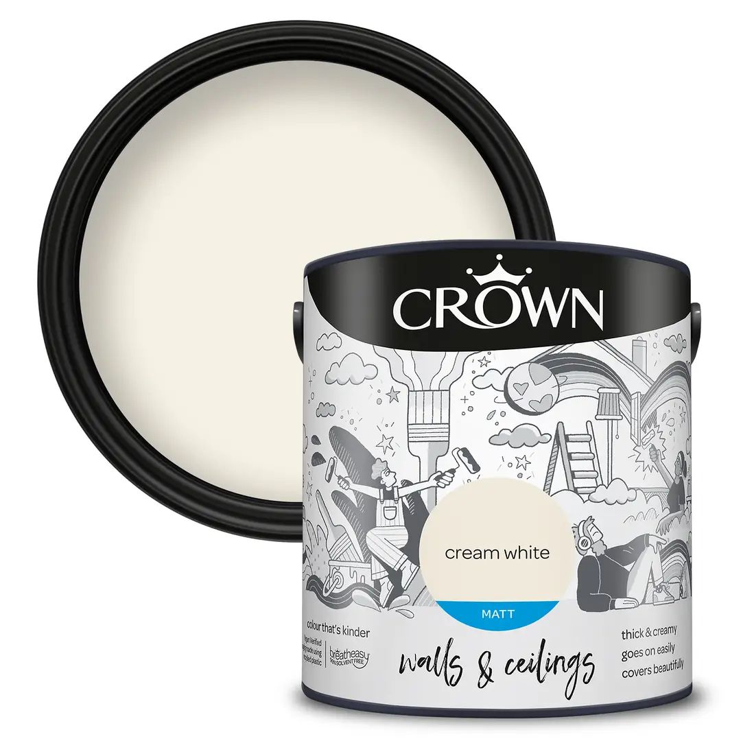 Crown Matt Emulsion Cream White 2.5L