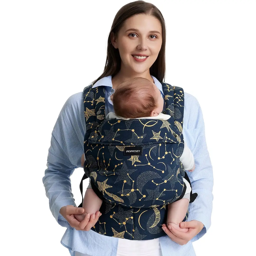 Momcozy Starry Sky Baby Carrier - Ergonomic Baby Carrier for 7-44 lbs,Starry Sky, 1 Unit