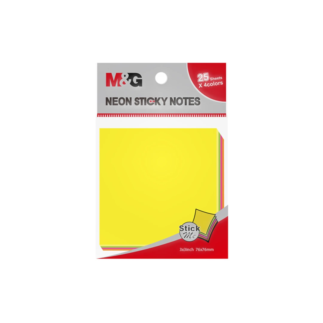 M&G Sticky Notes Neon Colours 76x76