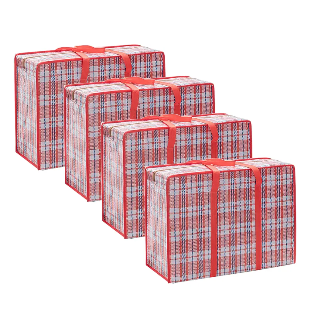 4-piece practical down comforter storage bag, space-saving, can be used to store clothes and bedding.68*50*24cm  red