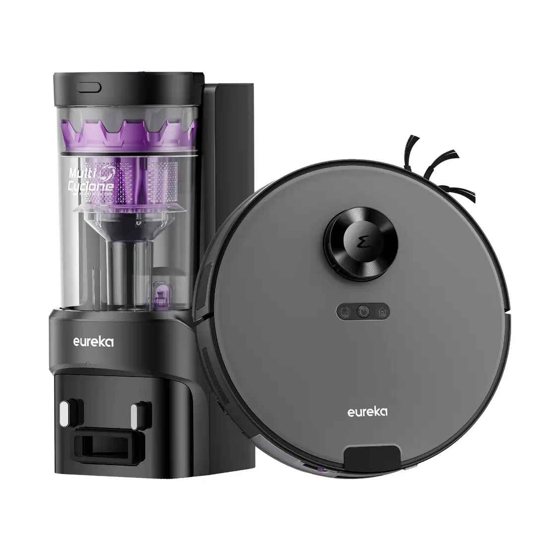 Eureka E20 Evo Plus Robot Vacuum Cleaner with Mop, 10K pa Suction Power, Anti Tangle Roller, LDS Navigation , Black - NERE20EVOPLUSBK