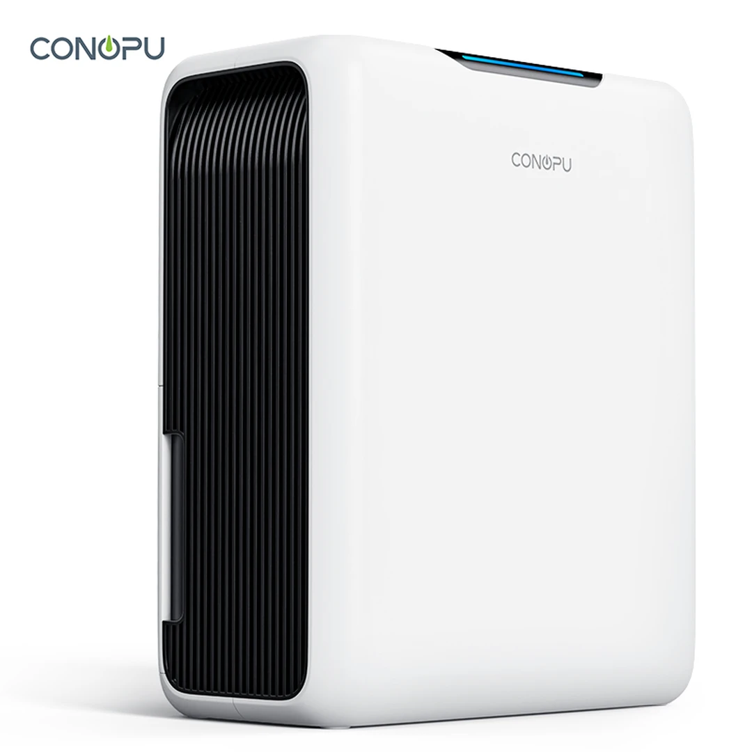 CONOPU Entfeuchter CS13 - 3L Großes Fassungsvermögen, tragbar für kleine Räume (bis zu 20㎡), Doppel-Halbleiter, 800ml/Tag Feuchtigkeitsentfernung, automatische Abtaufunktion, 24-Stunden-Timer, Automatische Abschaltung.