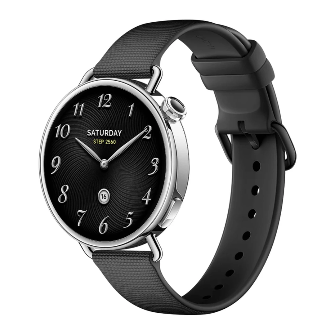 Xiaomi Smartwatch S4 41 mm – Edelstahlgehäuse, ultraleicht, über 150 Sportmodi, präzise Menstruationszyklusvorhersage, Notruffunktion, Armband aus Fluorokautschuk, Schwarz