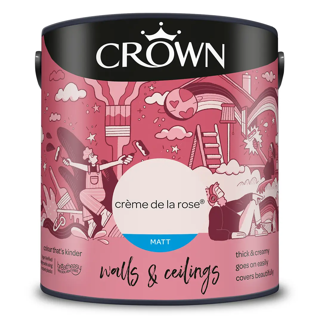 Crown Matt Emulsion Crème De la Rose 2.5L