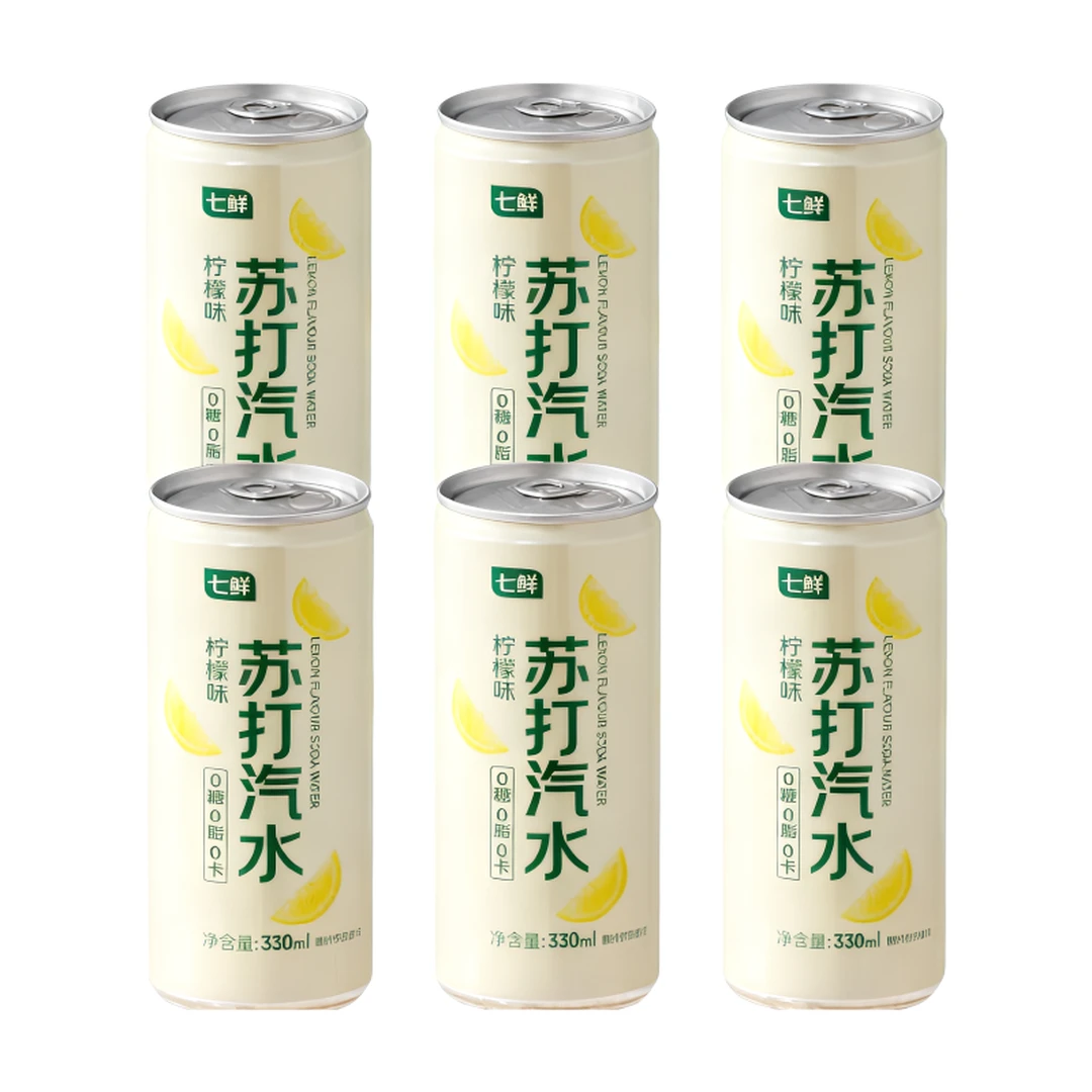 7FRESH Lemon flavored soda water drink 330ml*6