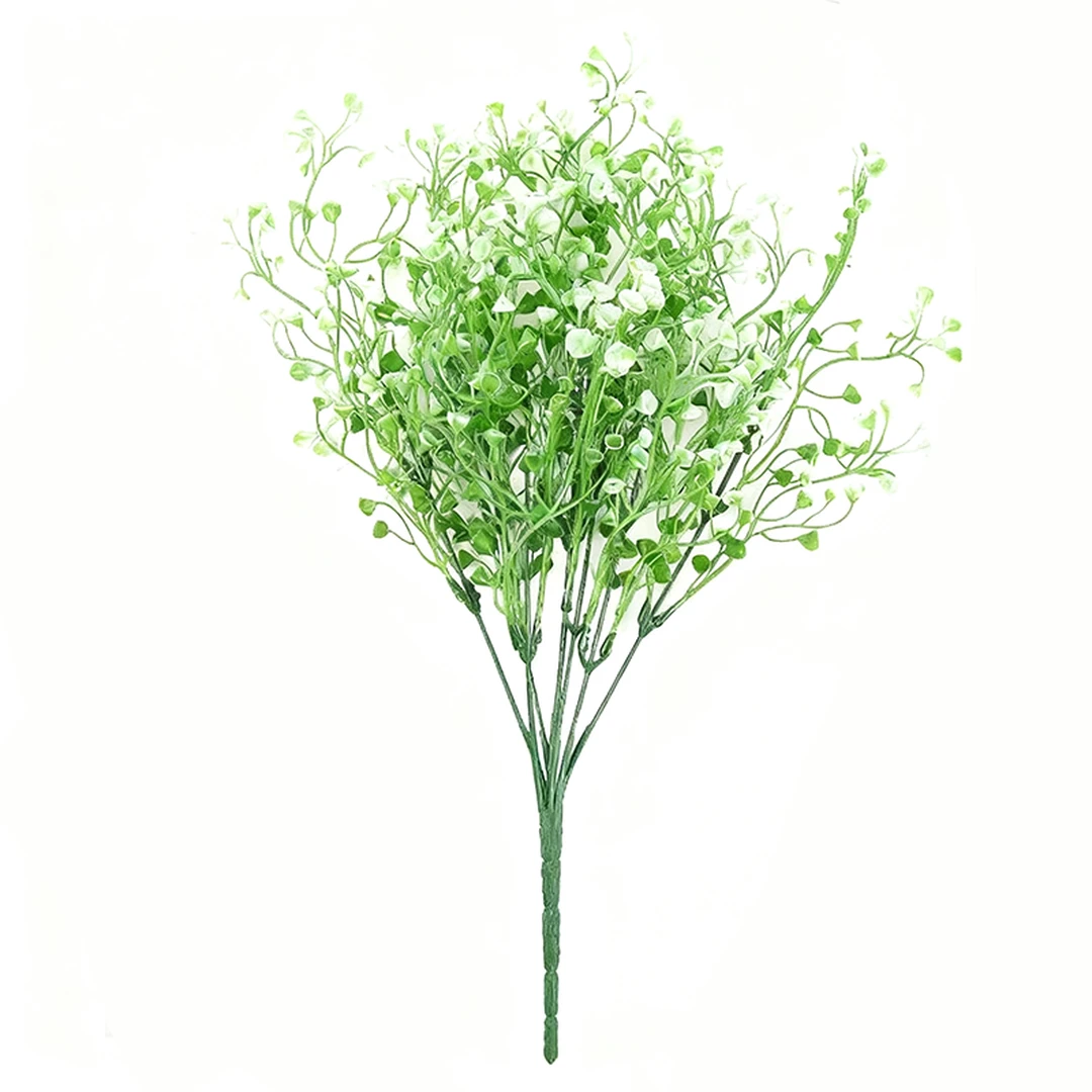 4 Stück 36 cm (14,17 Zoll)  
Künstliche Pflanzen Admiralty Kunststoff Grün Gras Garten Balkon Wandhängende Blätter DIY Blumenarrangement Materialien Wohnkultur (weiß)