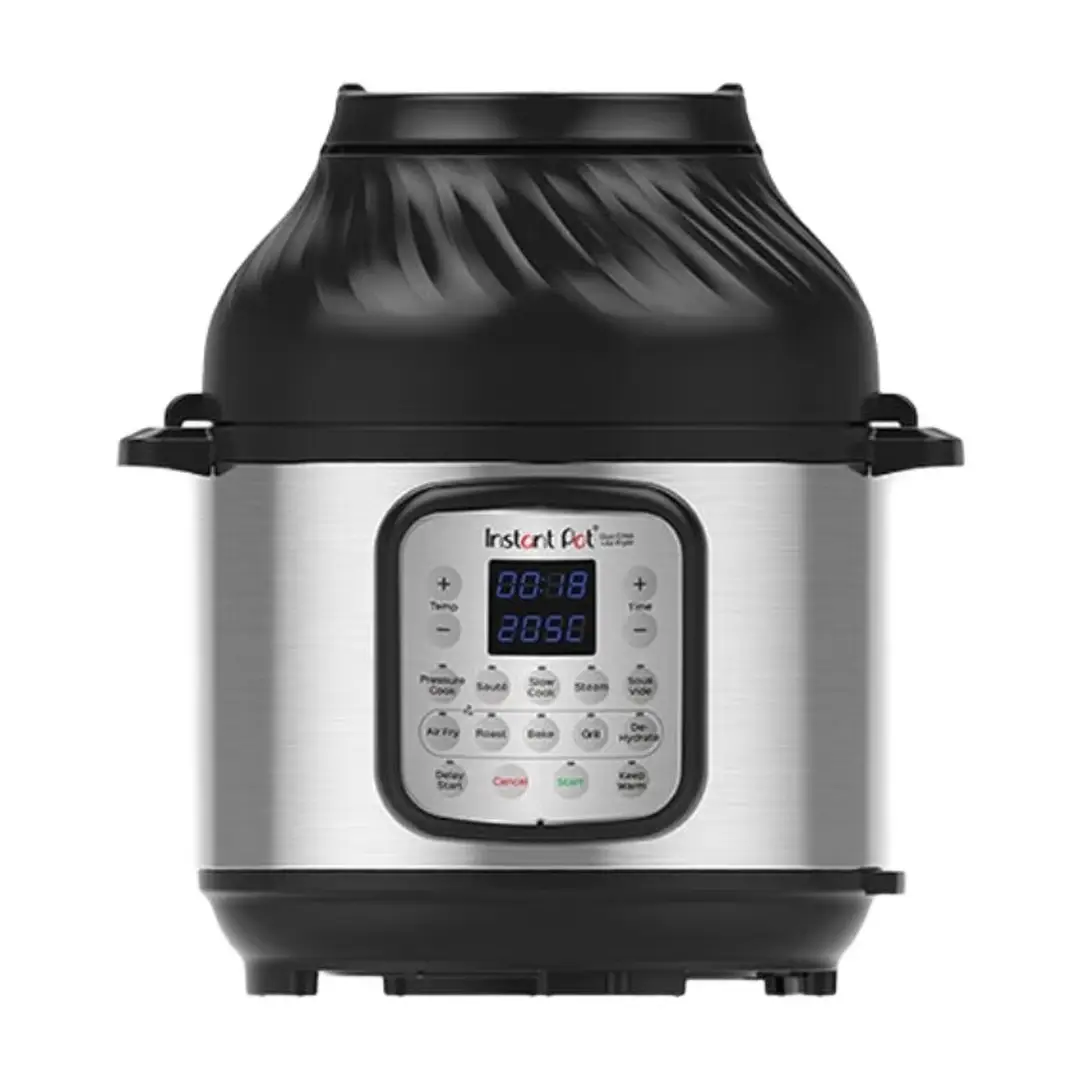 Instant Pot Duo Crisp 5,7L 11-in-1 Multicooker met Airfryer - Snel onder druk koken, Slow cooking, Sauteren, Stomen, Sous vide, Warmhouden, Snel frituren, Braden, Bakken, Roosteren, Drogen