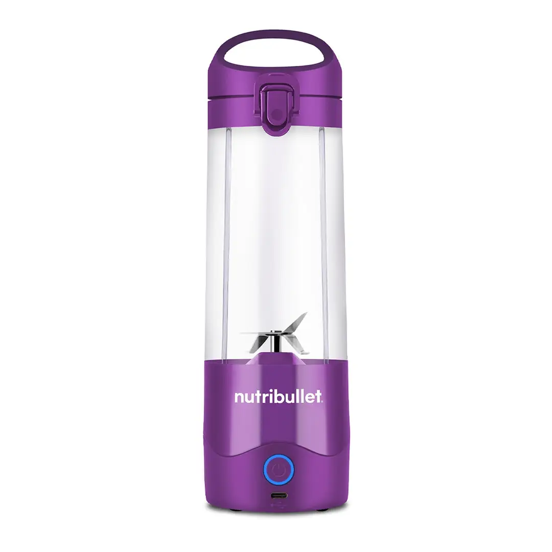 nutribullet Portable Blender - Purple, 475ml Cup, Powerful Extractor Blade, To-Go Lid, USB-C Charging Cable, 15+ Blending Cycles