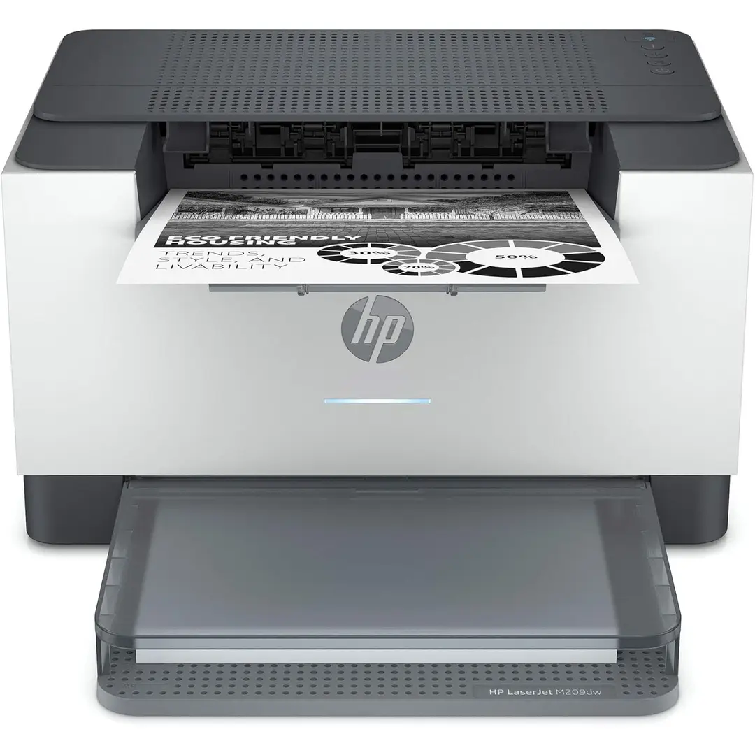 HP LaserJet M209dw Wireless Black & White Printer | 1 Year Limited Warranty | 2-sided printing | 150-sheet input tray Auto-On/Off technology