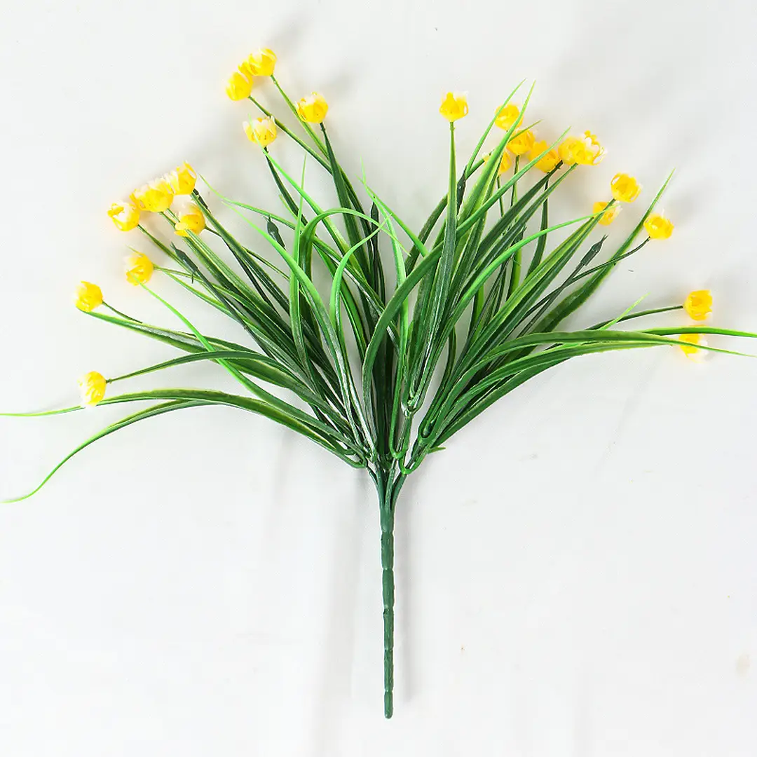 4P CS 13.39in/34cm
Artificial Spring Grass, Camellia, Starry Sky, Simulated Home Decor, Simulated Flower Decoration(Yellow)