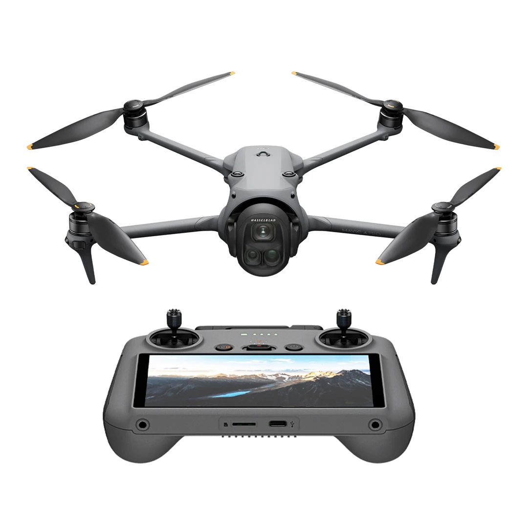 DJI Mavic 4 Pro Drohne mit DJI RC 2, Premium-Tri-Kamera-Drohne mit 100MP 4/3 CMOS Hasselblad-Kamera, Drohne für Profis, 30km Videoübertragung, 51 Min maximale Flugzeit