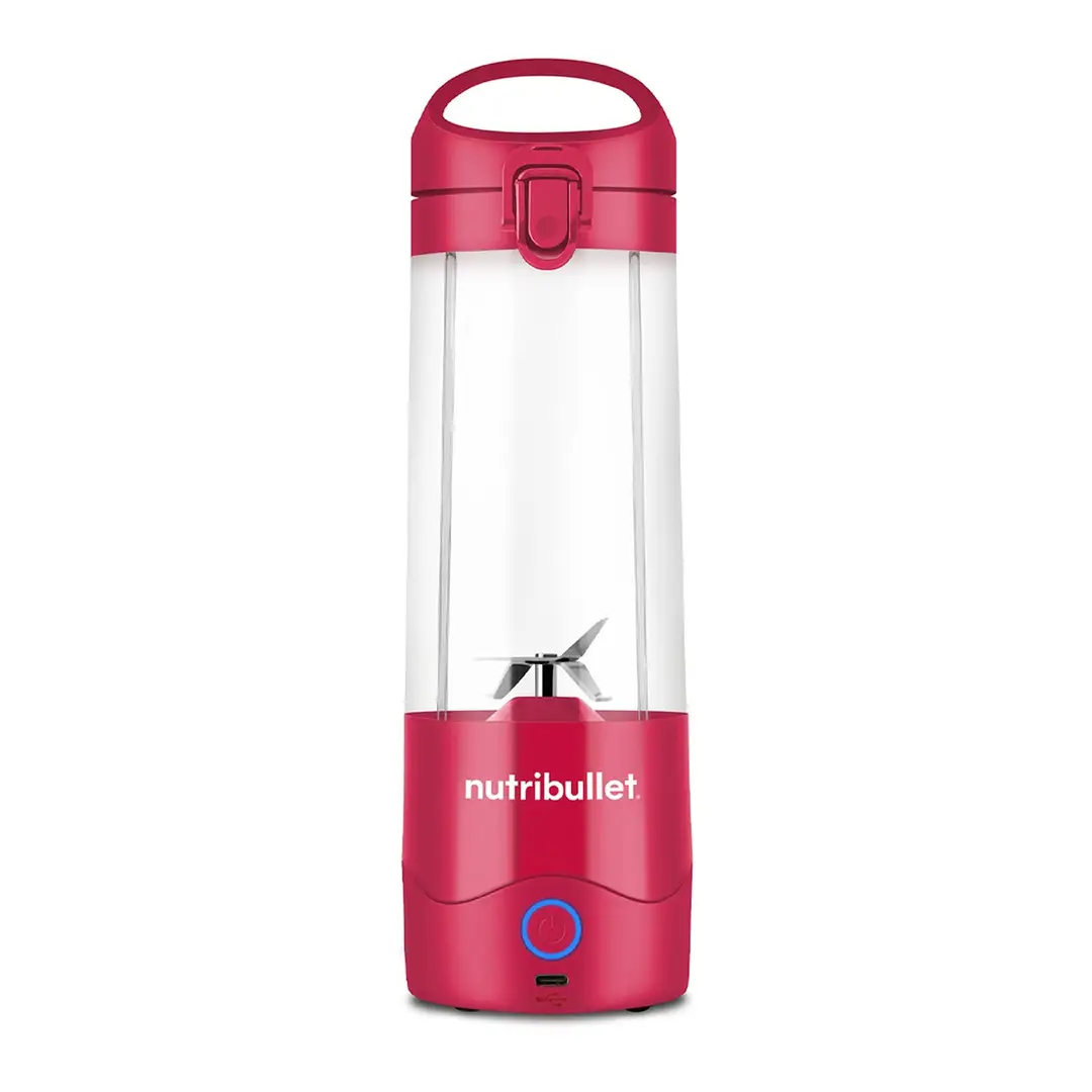nutribullet Portable Blender - Magenta, 475ml Cup, Powerful Extractor Blade, To-Go Lid, USB-C Charging Cable, 15+ Blending Cycles