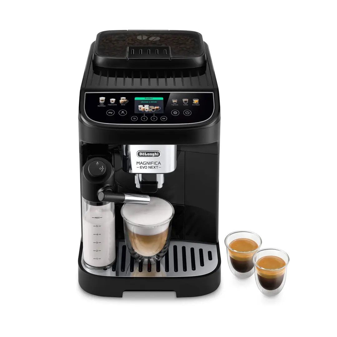 De’Longhi Magnifica Evo Next, Automatic Bean To Cup Coffee Machine, Auto Milk, Black, ECAM310.60.B