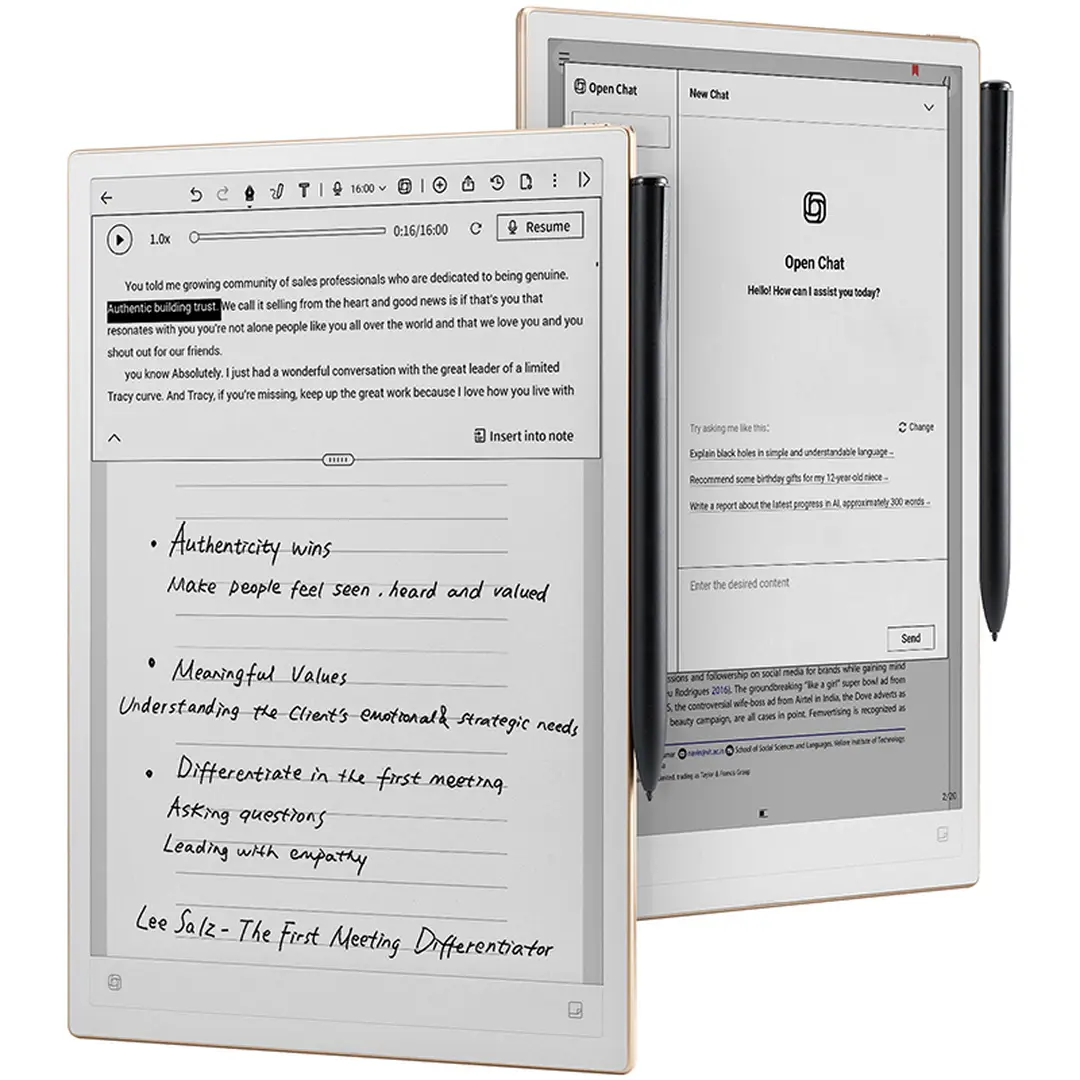 【Gutschein:  IFLYTEK2】iFLYTEK AINOTE 2, 10,65" E-Ink Tablet, AI-Notizblock mit ChatGPT-5, ultradünnes 4,2 mm digitales Notizbuch mit Sprach-zu-Text, 16-Sprachen-Transkription, Handschrift-zu-Text, ideal für Arbeit & Studium.