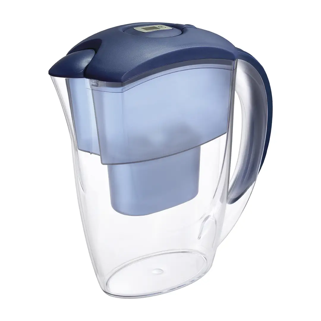 VIVREAL Carafe filtrante avec minuteur électronique, compatible avec cartouches Brita, matériau ABS - 2,4 L