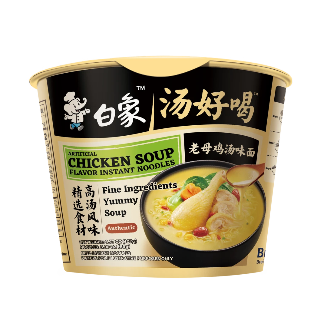 Bai Xiang Hühnersuppen-Nudeln (Schüssel) 107g