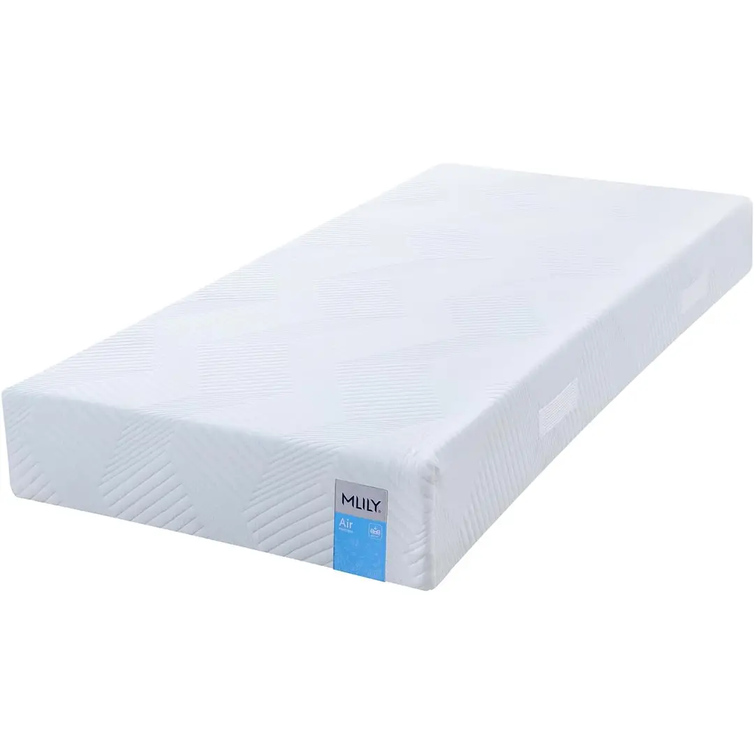 MLILY Air Mattress, IGR CertiPUR, 100 x 200cm, 2-in-1 Hardness Middle/Firm, Cool/Warmer, Ergonomic 7 Zones AirCell/CoolFlex/BlueFlow Foam Seaqual Oeko-Tex 100, CertiPUR