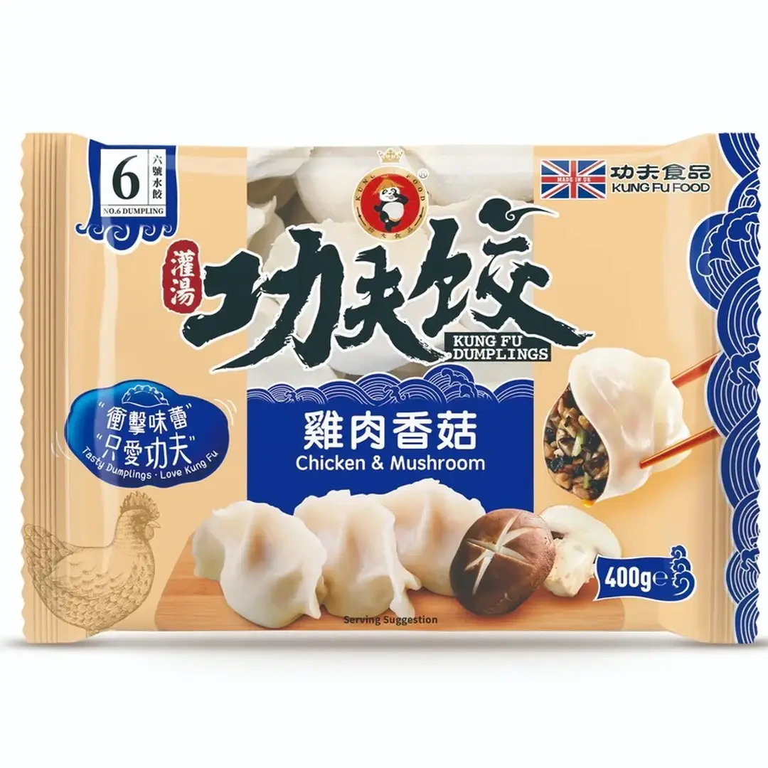 Kung Fu Chicken & Mushroom Dumplings 400g