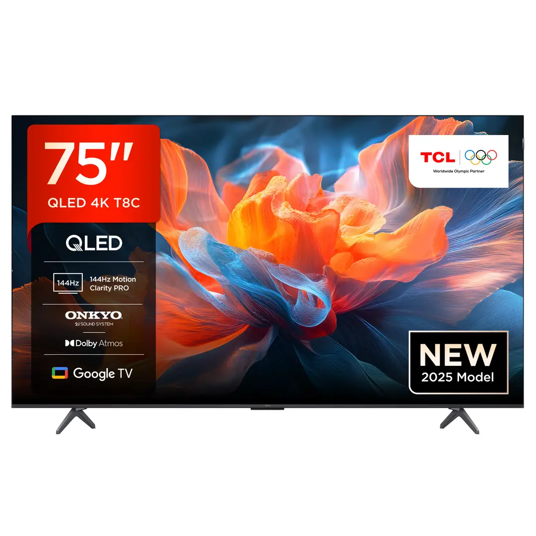 TCL 75T8C 75 Zoll  144Hz Gaming TV QLED 4K UHD HDR 10+
