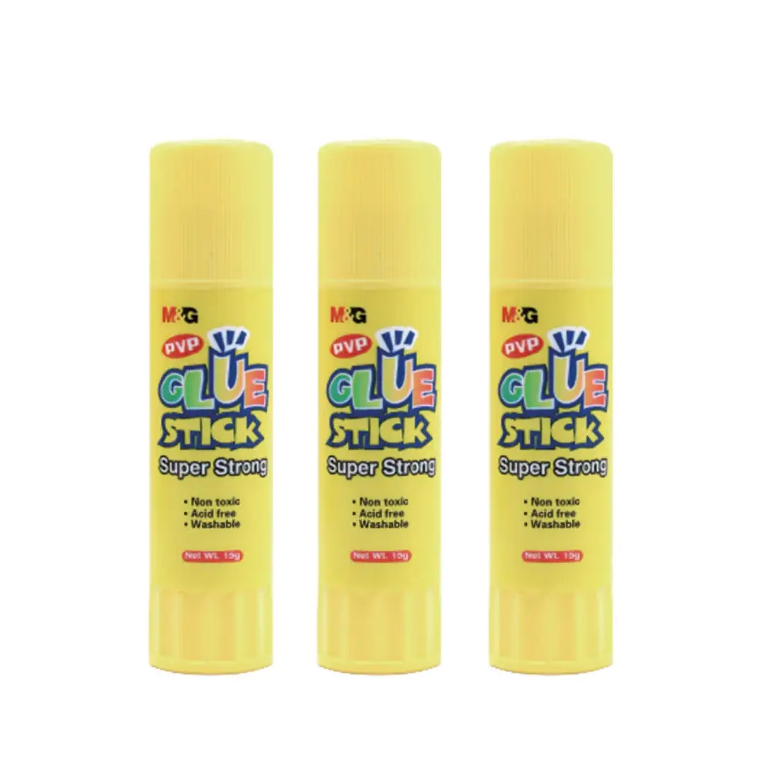 M&G Klebestifte, 3 Stück 15 g Starker Klebestift, Papierkleber für Schule, Büro und Bastelarbeiten