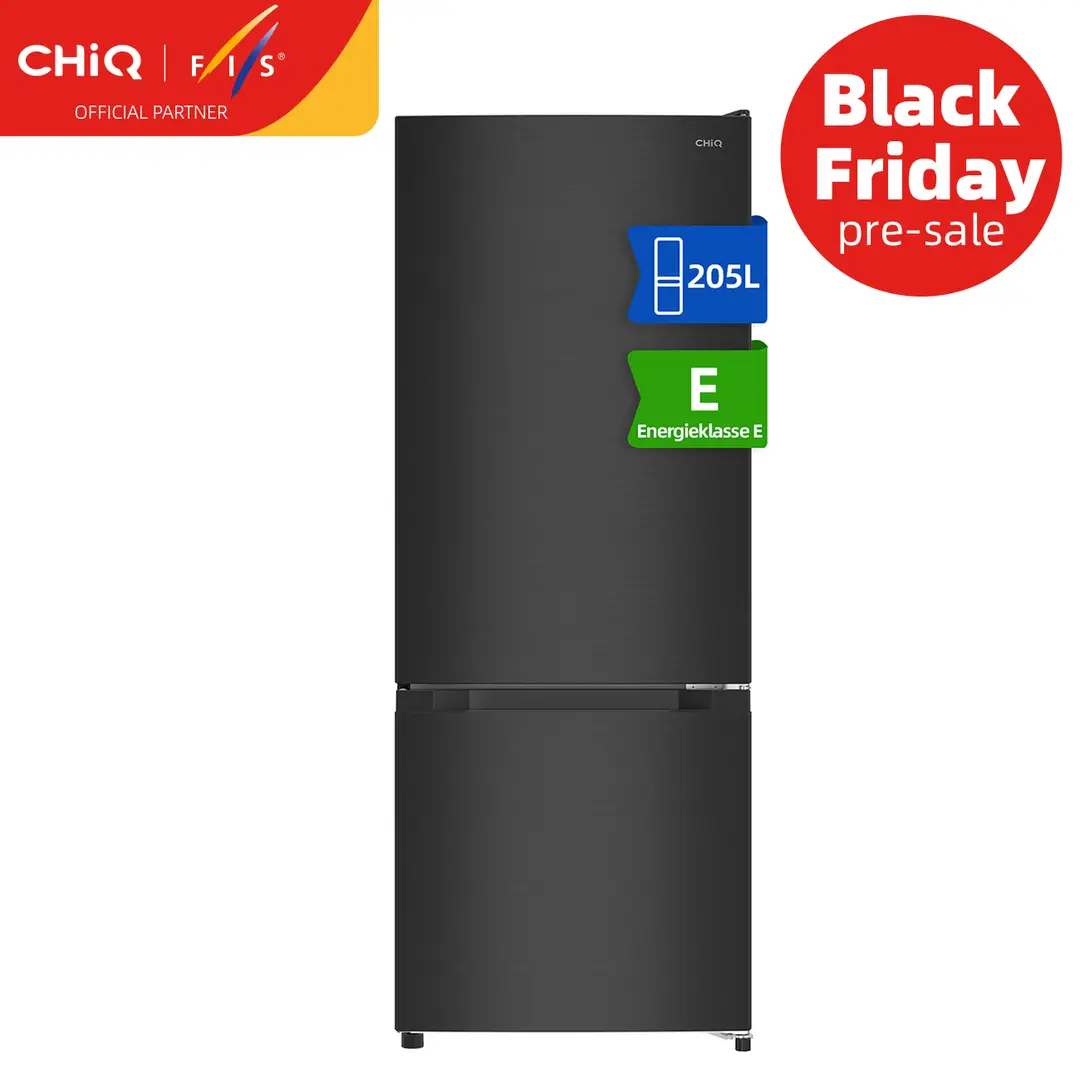 CHIQ Freistehender Kühlschrank mit Gefrierfach 205L, 144 x 54 x 55 cm (HxBxT) | 4-Sterne Gefrierleistung | Low-frost |191 kWh/Jahr | leise 39 db | 12 Jahre Garantie auf den Kompressor, EEK E, für Küche/Haushalt/Wohnung, FBM205L42, 2025