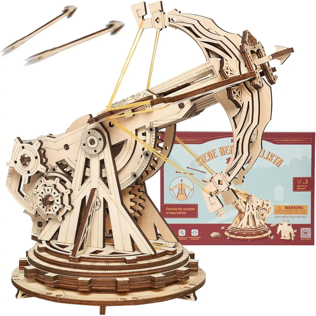 Robotime ROKR Siege heavy ballista 3D Wooden Puzzle Building Toys ‎21 x 18.5 x 19 cm 1PC