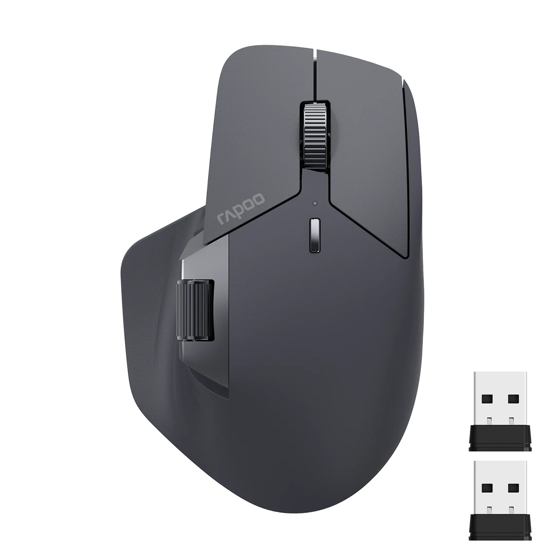 Rapoo MT760L Souris sans fil Bluetooth multi-appareils 2,4 GHz - Gris foncé