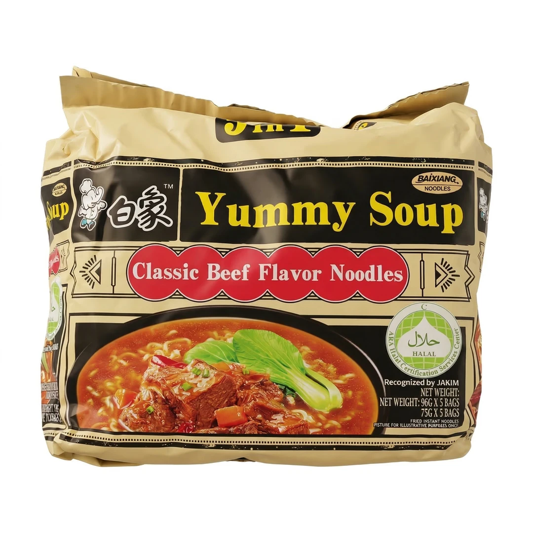 Bai Xiang Nouilles classiques au bœuf - 96 g x 5