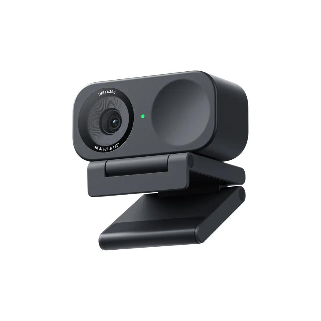 Insta360 Link 2C standaardbundel grafietzwart - 4K webcam voor pc/mac, 1/2 inch sensor, automatische framing, HDR, microfoon met AI-ruisonderdrukking, gebarenbediening voor streaming, videogesprekken en gaming